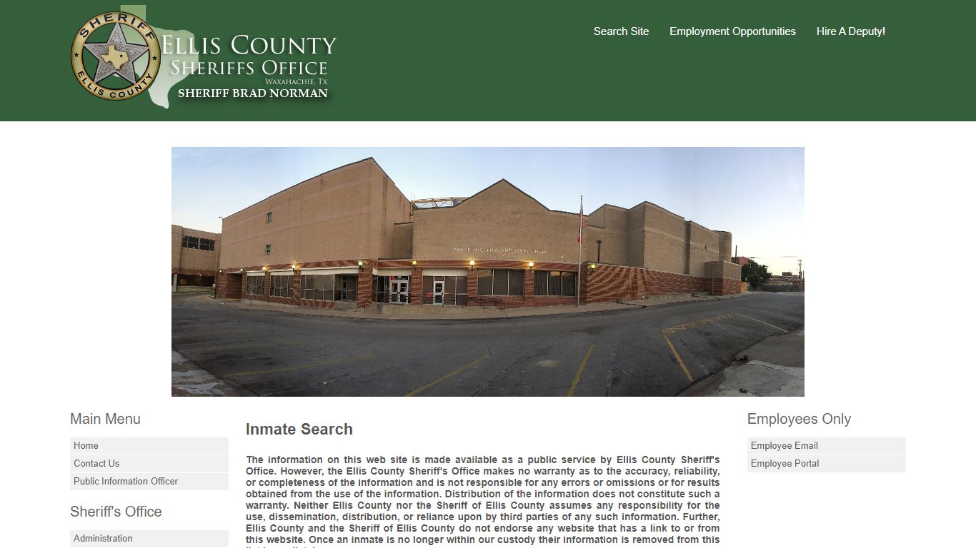 Inmate Search - Ellis County Sheriff's Office