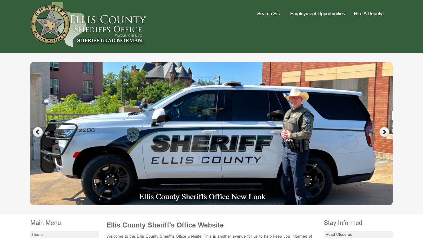 Main Menu - Ellis County Sheriff's Office